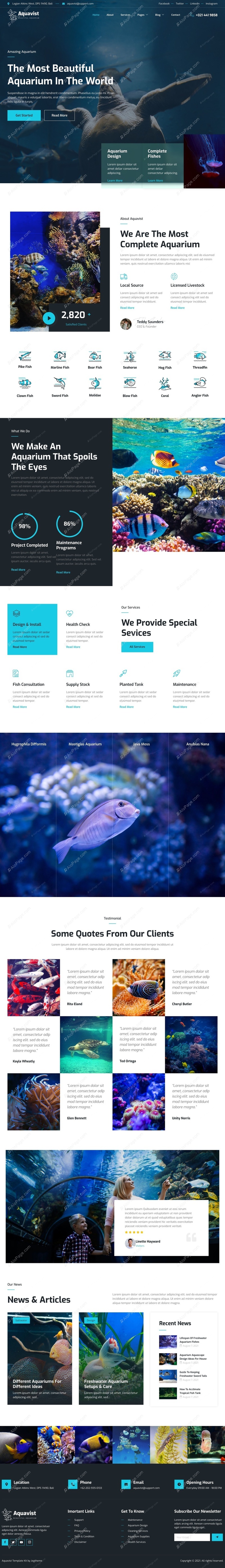 Dive Into The World Of Aquatic Beauty Website Template
