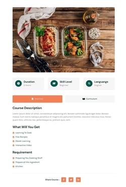 Interactive Cooking Course Overview