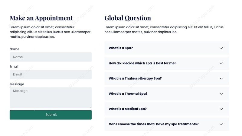 Streamlined Appointment Booking And FAQs Website Template