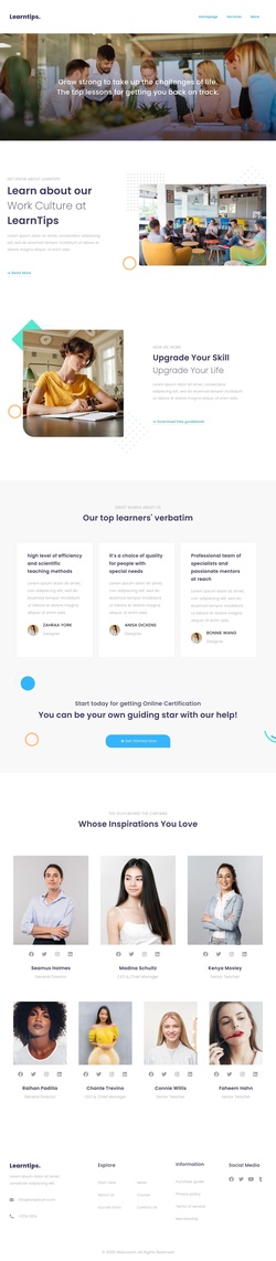 Education & Courses Website Templates