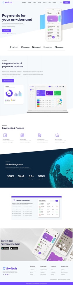 Digital & Apps Website Templates