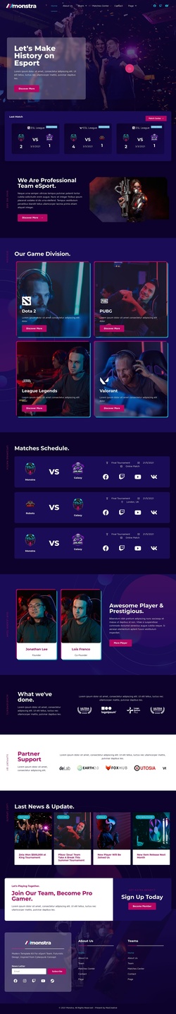 Entertainment & Media Website Templates