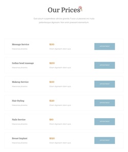 Pricing Table Website Templates
