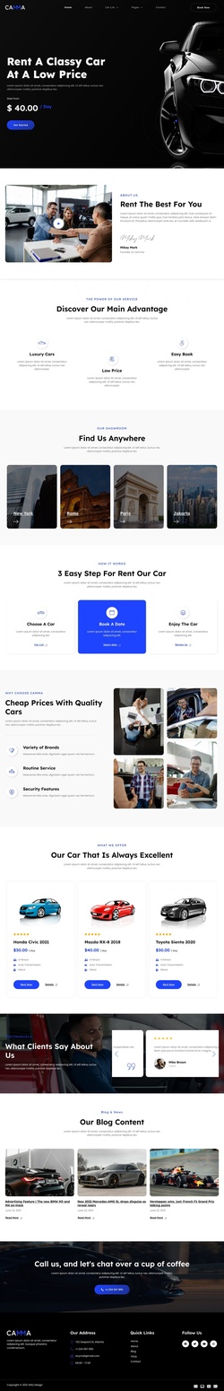 Cars & Transportation Website Templates