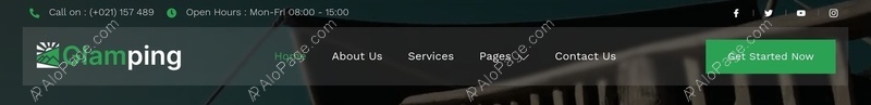 Explore Luxurious Camping Offers Website Template