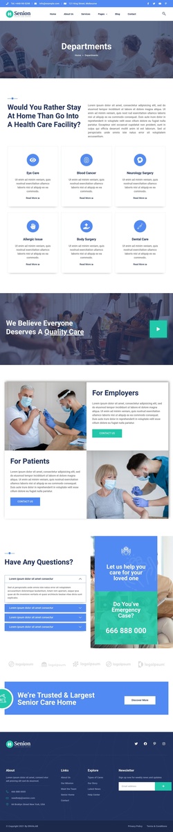 Medical & Health Website Templates