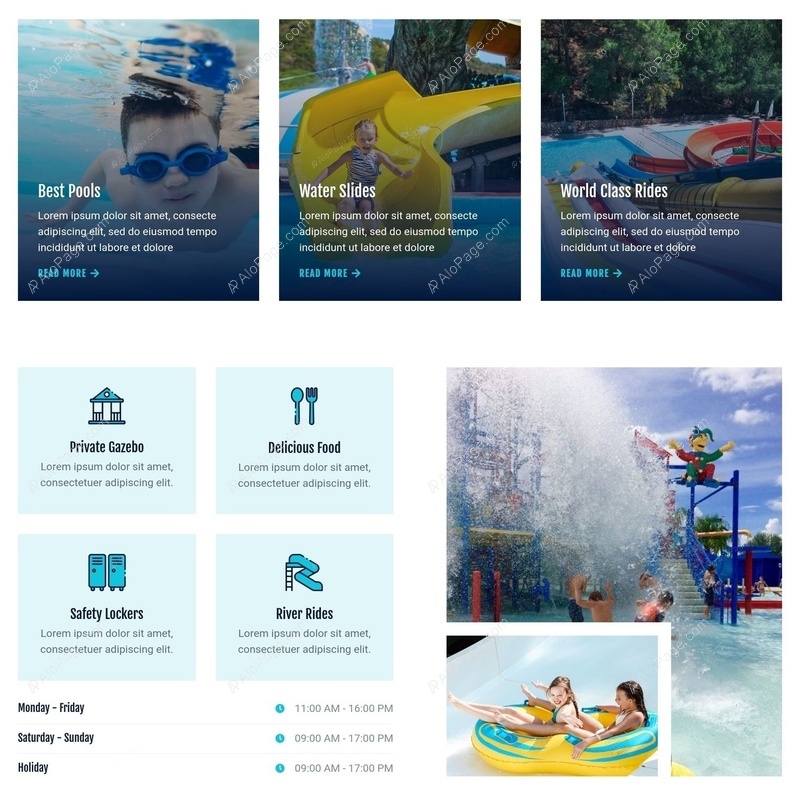Adventure Water Park Features Website Template