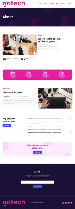 Education & Courses Website Templates